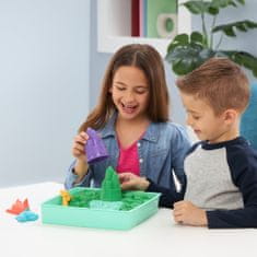 Kinetic Sand Krabice tekutého písku s podložkou zelená