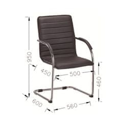 Dalenor Konferenční židle Sky (SET 4 ks), syntetická kůže, černá