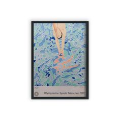Vintage Posteria Retro plakát Olympijský potápěč od Davida Hockney A4 - 21x29,7 cm