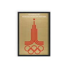 Vintage Posteria Retro plakát Plakát pro Moskva Olympijské hry A4 - 21x29,7 cm