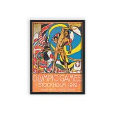 Vintage Posteria Plakát na zeď Olympijské hry ve Stockholmu Ne A2 - 42x59,4 cm