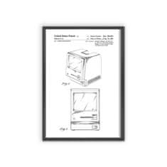 Vintage Posteria Retro plakát Původní patent na počítači Apple Macintosh A2 - 42x59,4 cm