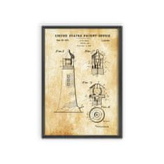 Vintage Posteria Retro plakát Lighthouse Neill Patent USA Ne A2 - 42x59,4 cm