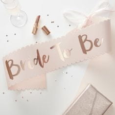 MojeParty Rozlučka se svobodou - ŠERPA rose gold Bride to Be