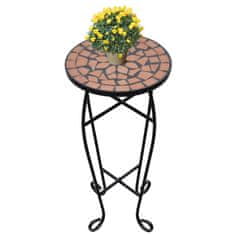 Vidaxl Mozaikový stolek na květiny terakota