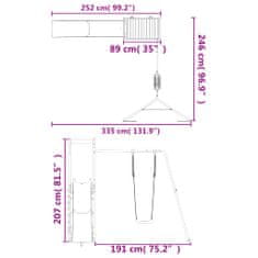 Vidaxl Dětské hřiště na zahradu impregnované borové dřevo