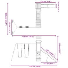 Vidaxl Dětské hřiště na zahradu impregnované borové dřevo