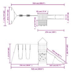 Vidaxl Dětské hřiště na zahradu impregnované borové dřevo
