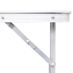 Vidaxl Skládací kempingový stůl s nastavitelnou výškou, hliníkový 180 x 60 cm