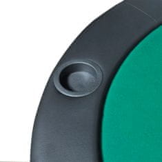 Vidaxl Skládací deska na poker pro 10 hráčů zelená