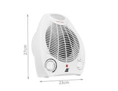 Malatec 10996 Teplovzdušný ventilátor 2000W bílý