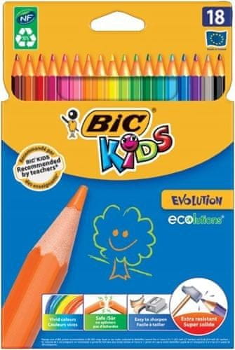 Bic Bezdřevé tužky 18 barev Eco Evolution