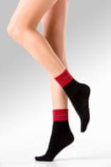 Gabriella Dámské ponožky + Ponožky Gatta Calzino Strech, černo-červená, UNIVERZáLNí
