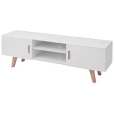 Vidaxl TV stolek MDF 150 x 35 x 48,5 cm bílý s vysokým leskem