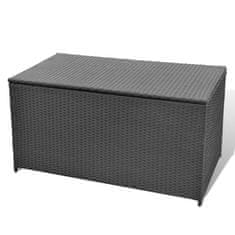 Vidaxl Zahradní úložný box černý 120 x 50 x 60 cm polyratan