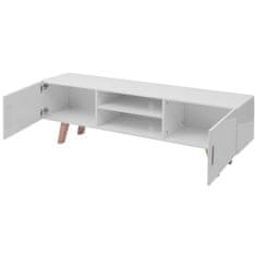 Vidaxl TV stolek MDF 150 x 35 x 48,5 cm bílý s vysokým leskem