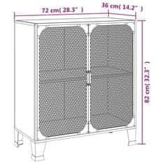 Vidaxl Úložné skříně 2 ks šedé 72 x 36 x 82 cm kov a MDF