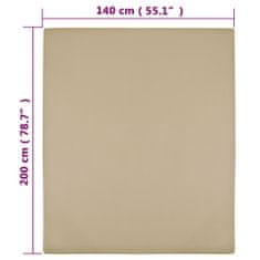 Vidaxl Jersey prostěradla 2 ks taupe 140x200 cm bavlna