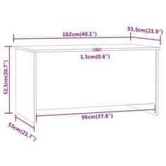 Vidaxl Konferenční stolek černý 102 x 55,5 x 52,5 cm kompozitní dřevo