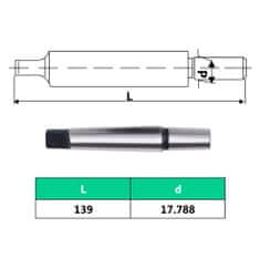 Vidaxl Rychloupínací sklíčidlo MT3–B18 s rozsahem 16 mm upínací rozsah