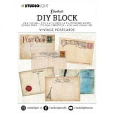 Aladine DIY Blok, A7, 24 l. – Vintage pohlednice