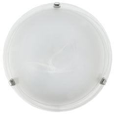 Eglo EGLO Stropní svítidlo SALOME lze přimontovat na strop i na stěnu. Je vyrobeno z bílého alabastrového skla, úchyty jsou z chromu.