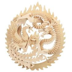 Woodcraft Woodcraft Dřevěné 3D puzzle Fénix a drak