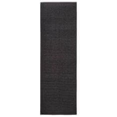 Greatstore Sisalový koberec pro škrabací sloupek černý 80 x 250 cm