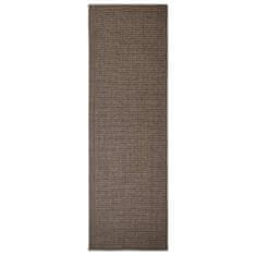 Vidaxl Koberec přírodní sisal 80 x 250 cm hnědý