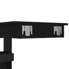 Vidaxl Nástěnný barový stolek černý 102x45x103,5 cm kompozitní dřevo