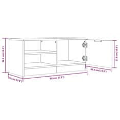 Vidaxl TV skříňka dub sonoma 80 x 35 x 36,5 cm kompozitní dřevo