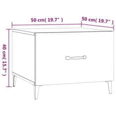 Vidaxl Konferenční stolky kovové nohy 2 ks lesklé bílé 50 x 50 x 40 cm