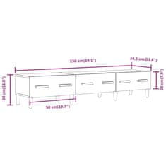 Vidaxl TV skříňka šedá sonoma 150 x 34,5 x 30 cm kompozitní dřevo