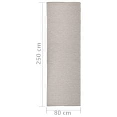 Vidaxl Venkovní hladce tkaný koberec 80x250 cm taupe