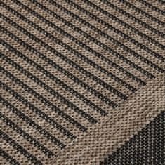 Vidaxl Venkovní hladce tkaný koberec 80x150 cm tmavě hnědá