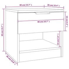Vidaxl Noční stolky 2 ks kouřový dub kompozitní dřevo