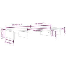 Vidaxl Stojan na monitor medově hnědý 80x24x10,5 cm masivní borovice