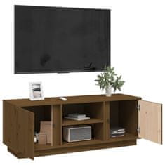 Vidaxl TV skříňka medově hnědá 110x35x40,5 cm masivní borové dřevo