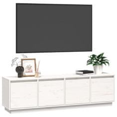 Vidaxl TV skříňka bílá 156 x 37 x 45 cm masivní borové dřevo