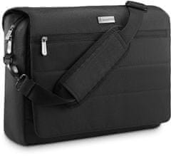 ZAGATTO Pánská messenger taška přes rameno, 15,6" taška na notebook, vše uzavřeno suchým zipem, speciální popruh pro nasazení tašky na cestovní kufr, nastavitelný ramenní popruh, vejde se A4, 40x29x7 / ZG784