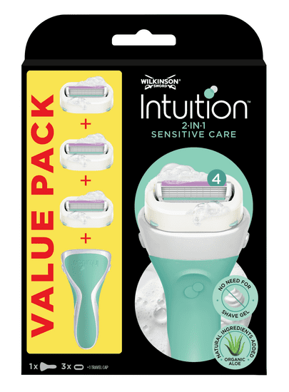 Wilkinson Sword Intuition Sensitive strojek + 3 náhradní hlavice