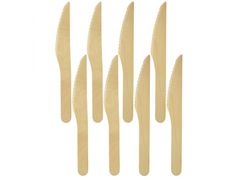 sarcia.eu Jednorázové dřevěné nože, EKO příbory 8 kusů 