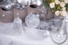 Decor By Glassor Vánoční rampouch mrazolak s květinou
