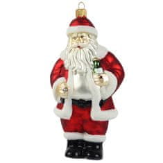 Decor By Glassor Vánoční figurka Santa s pivem