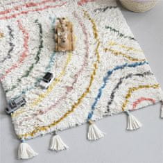 Decor By Glassor Bavlněný barevný koberec s třásněmi