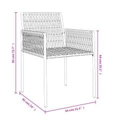 Vidaxl Zahradní židle s poduškami 6 ks hnědé 54 x 61 x 83 cm polyratan