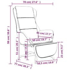 Vidaxl Relaxační křeslo s podnožkou krémové tkanina z mikrovlákna