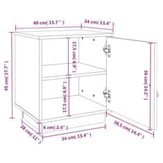 Vidaxl Noční stolky 2 ks medově hnědé 40x34x45 cm masivní borové dřevo