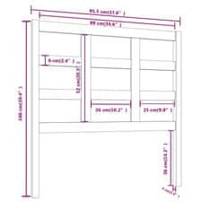 Vidaxl Čelo postele 95,5 x 4 x 100 cm masivní borovice