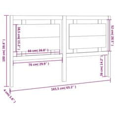 Vidaxl Čelo postele 165,5 x 4 x 100 cm masivní borovice